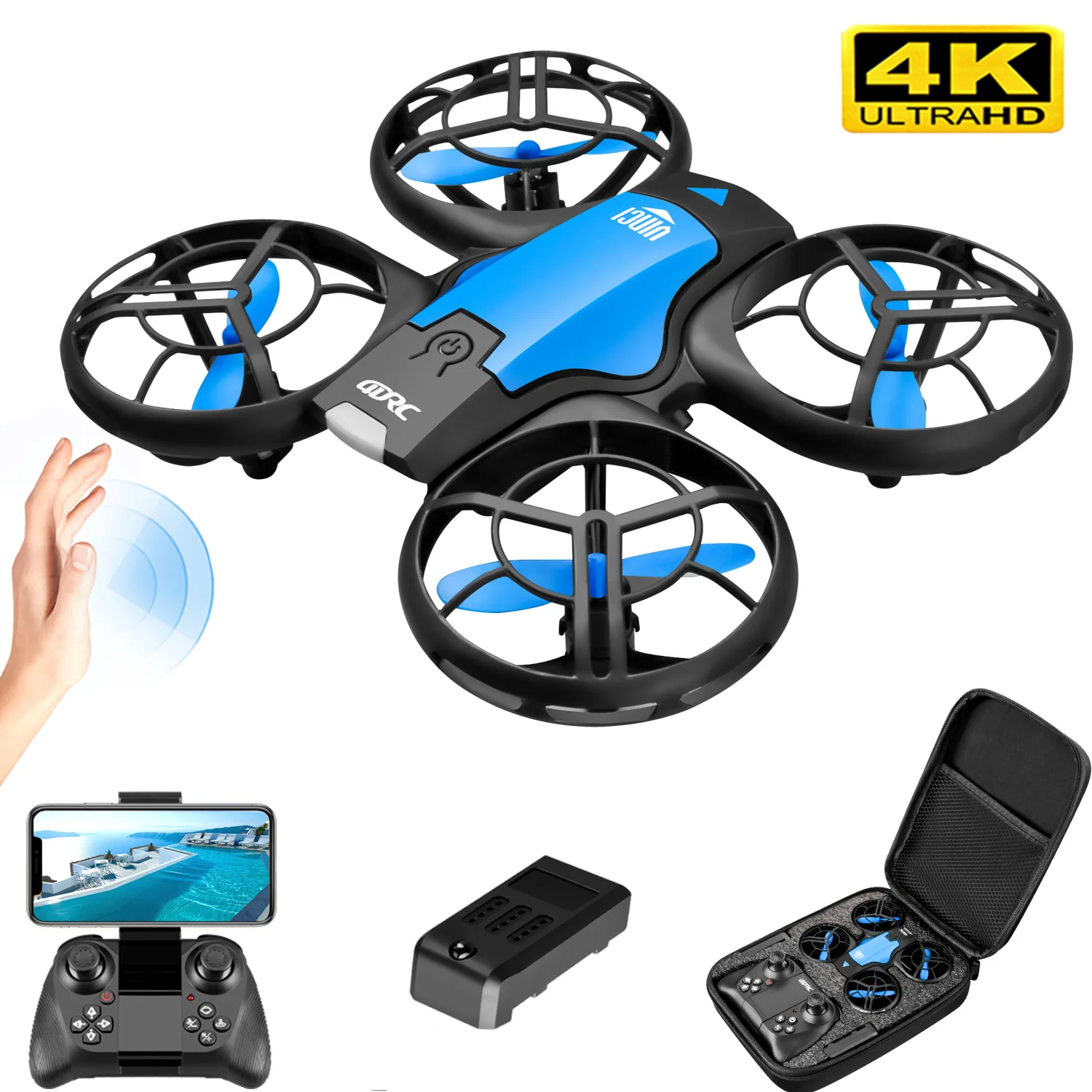 V8 New Mini Drone 4K Professio - огляд і ціна Rc Helicopter Case